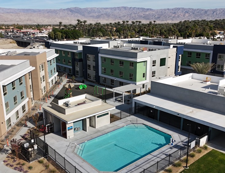 Large commercial pool in Indio, California approx. 1,500 square feet