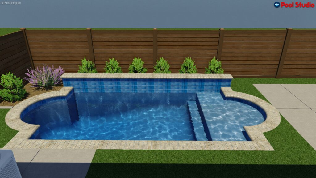 Grecian 208 SF pool rendering