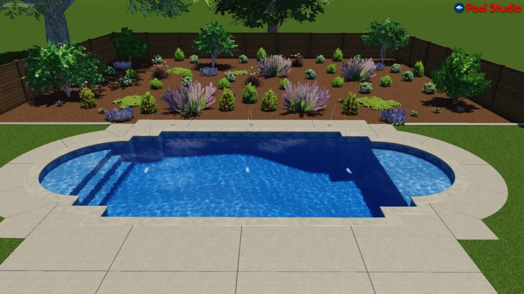 Grecian 600 SF pool rendering