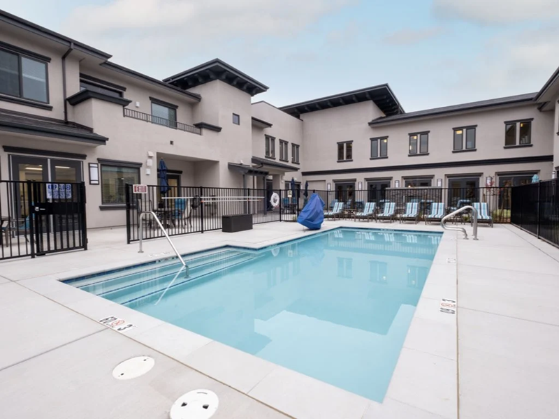 Commercial pool for a senior living facility in Granite Bay, California