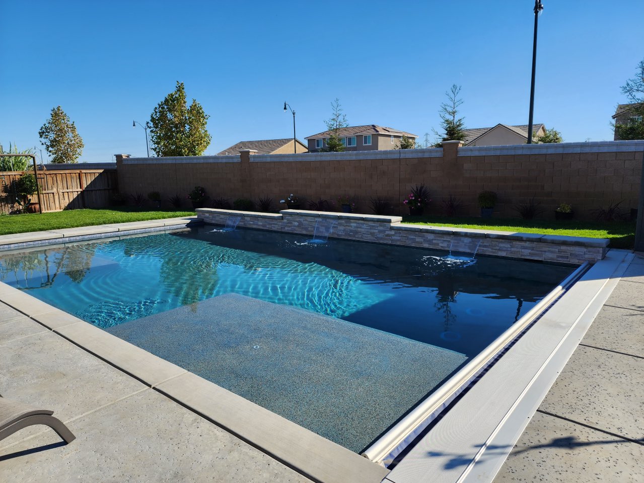 Pool with patio and warranty repairs imagery